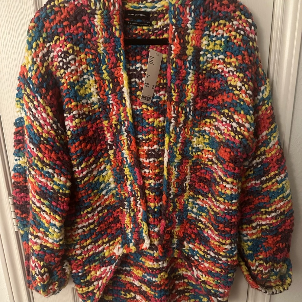 Beautiful Urban Outfitters Multicolor Knit Cardigan Size Medium